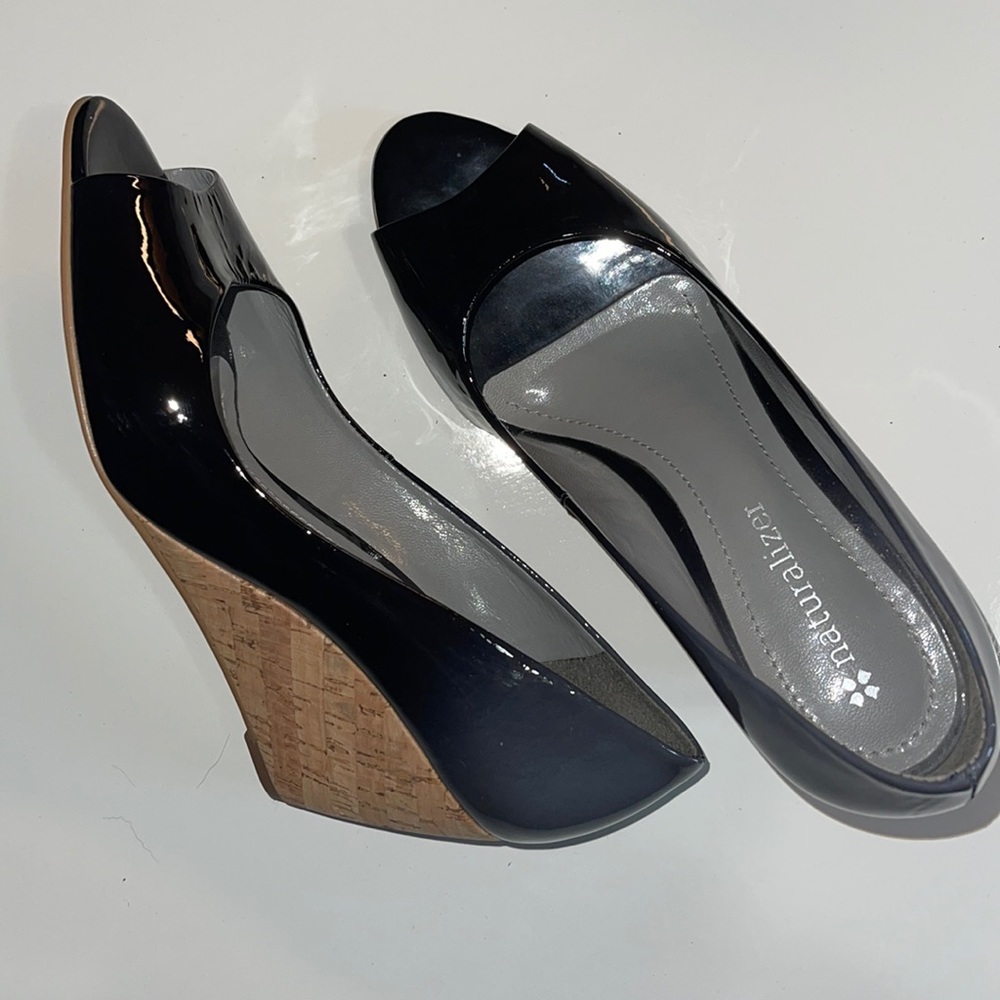 Naturalizer peep toe wedges - size 7.5
